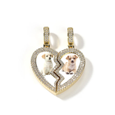 Heart Shaped Photo Pendant Yellow Gold